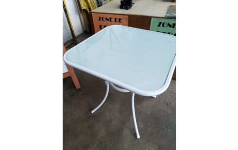 TABLE VERRE FUMÉ