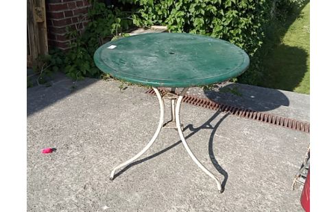 TABLE RONDE METAL DE JARDIN RETRO