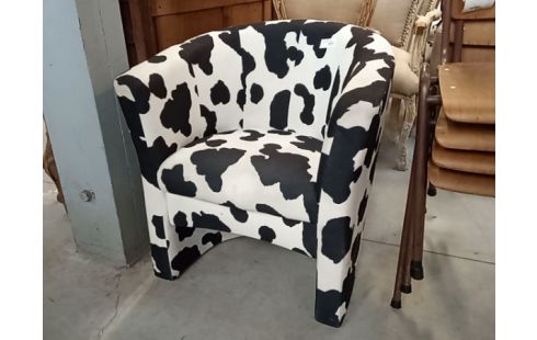 FAUTEUIL CLUB TISSU VACHE