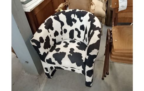 FAUTEUIL CLUB TISSU VACHE