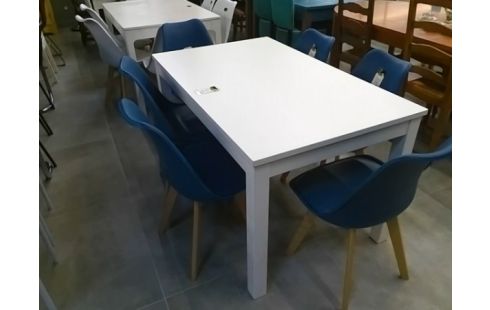 TABLE BLANCHE RALLONGES INTEGREES