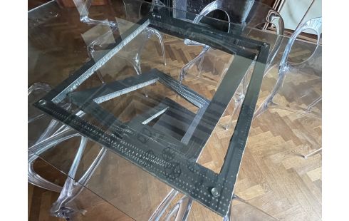 TABLE SALLE A MANGER ROCHE ET BOBOIS FLEUR DE FER COLLECTION