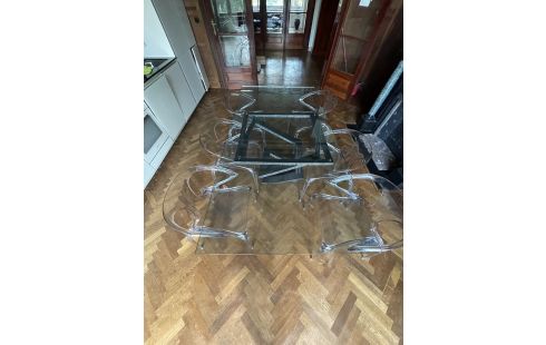 TABLE SALLE A MANGER ROCHE ET BOBOIS FLEUR DE FER COLLECTION