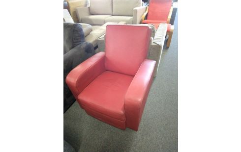 FAUTEUIL VINTAGE SKAI ROUGE