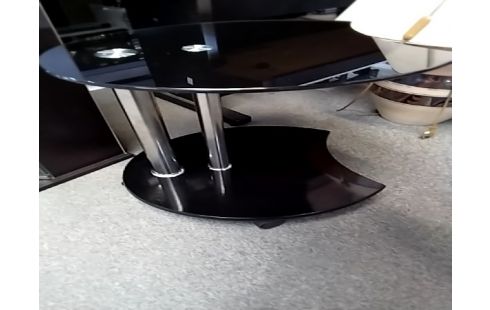 SELLETTE 2 niveaux verre noire