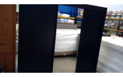 KLEERKAST ZWART  SPIEGEL/MID