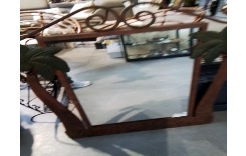 MIROIR CADRE METAL DECOR PALMIER