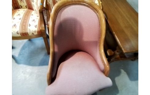 FAUTEUIL BERGERE PM TISSU ROSE