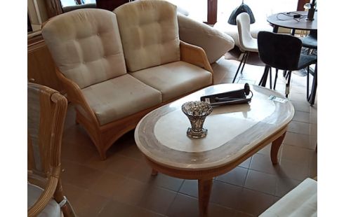 SALON 2+1+1+TABLE ROTIN