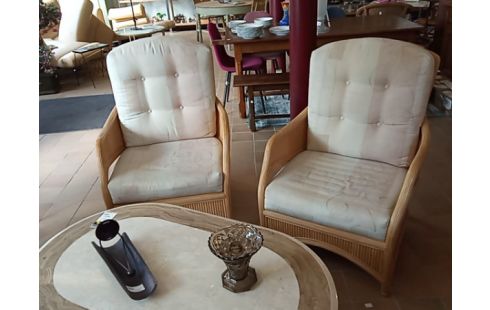 SALON 2+1+1+TABLE ROTIN