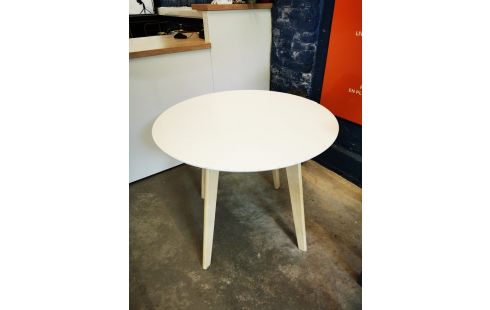 TABLE DE CUISINE ronde blanche