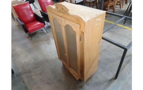 MEUBLE HAUT 2 PORTES GRILLE BOIS