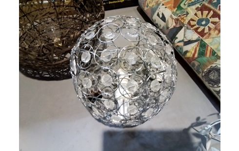 SUSPENSION BOULE METAL ET PAMPILLES