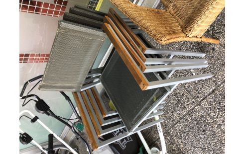 CHAISE DE JARDIN MODERNE GRISE