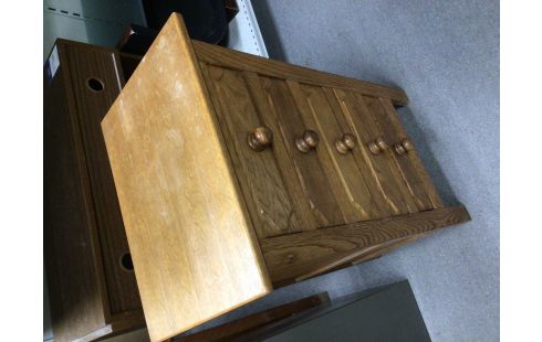 COMMODE CHENE MOYEN 5 TIROIRS