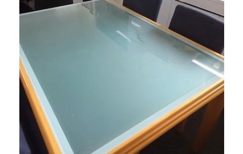 TABLE VERRE 87X120 AVEC ALLONGE INTERIEURES