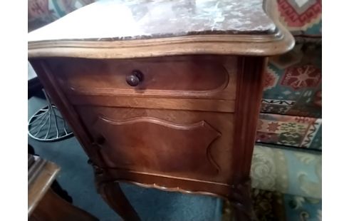 CHEVET ANCIEN BOIS MARBRE
