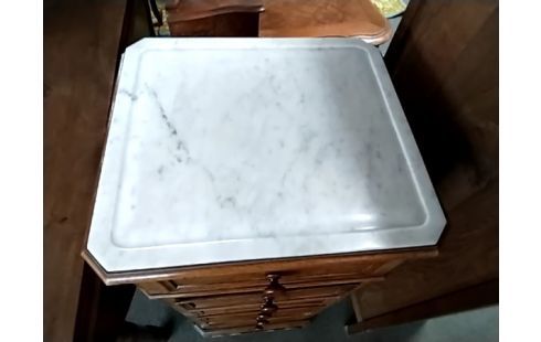 CHEVET ANCIEN HAUT MARBRE BLANC