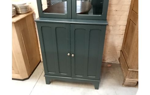 MEUBLE 2 corps gris vitré