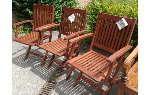 CHAISE PLIABLE BOIS EXOTIQUE LOT 4