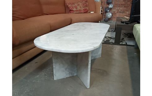TABLE BASSE OVALE MARBRE