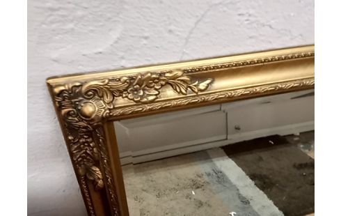 MIROIR BISEAUTE cadre rectangulaire dore