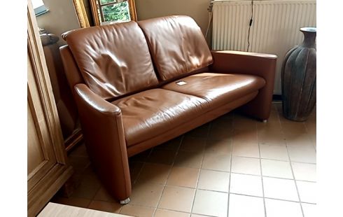 CANAPE cuir camel leolux 2 pl très belle qualité ;)