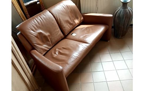 CANAPE cuir camel leolux 2 pl très belle qualité ;)