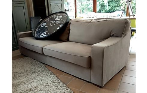 CANAPE 3.5 places tissu camel passe partout