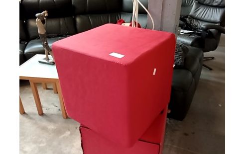 POUF cube rouge