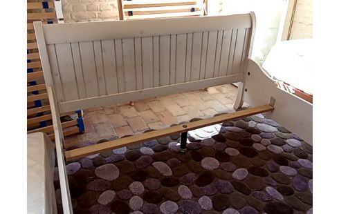 LIT 2 personnes ceruse+2chevets