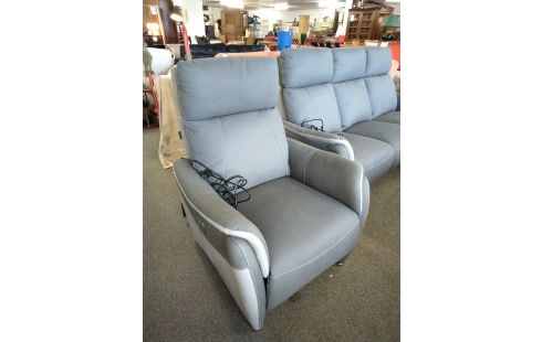 FAUTEUIL RELAX ELECTRIQUE ALCANTARA GRIS