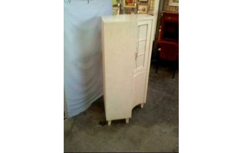 ECKSCHRANK HOLZ WEISS 5-EBENEN 2-TÜR.