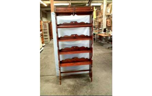 REGAL HOLZ DUNKEL VERZIERT 5-EBENEN