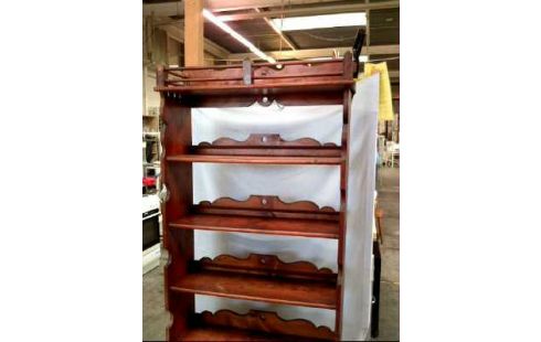 REGAL HOLZ DUNKEL VERZIERT 5-EBENEN