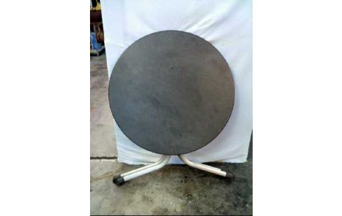 GARTENTISCH <SIEGER> RUND GRAU KLAPPBAR