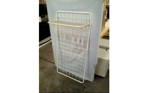 GARDEROBE METALL WEIß 1-KORB 1-ABLAGE