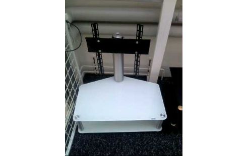 TV-TISCH <SPECTRAL> 2-EBENEN WEIß +HALTG.