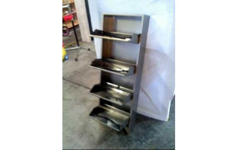 SCHUHSCHRANK GRAU 4-KLAPPEN