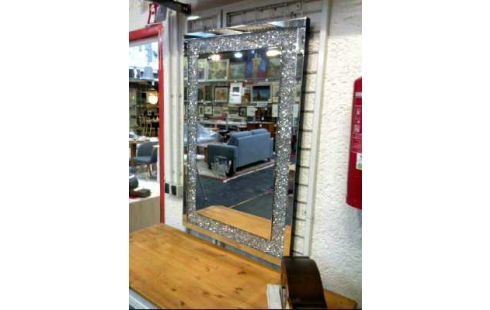 SPIEGEL SILB.FARB. M.RISS CRUSHED DIAMOND