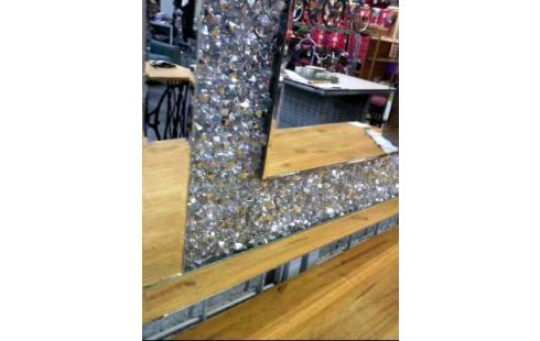 SPIEGEL SILB.FARB. M.RISS CRUSHED DIAMOND