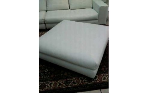 HOCKER <MINOTTI> LEDER GROß WEISS