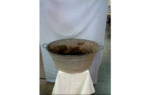 ZINKWANNE OVAL VINTAGE 2-HENKEL