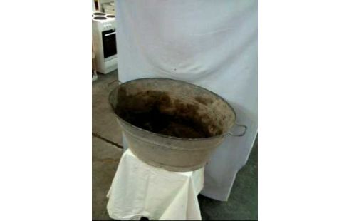 ZINKWANNE OVAL VINTAGE 2-HENKEL