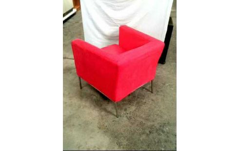 SESSEL <KLAPPSTA> STOFF ROT METALLFÜßE