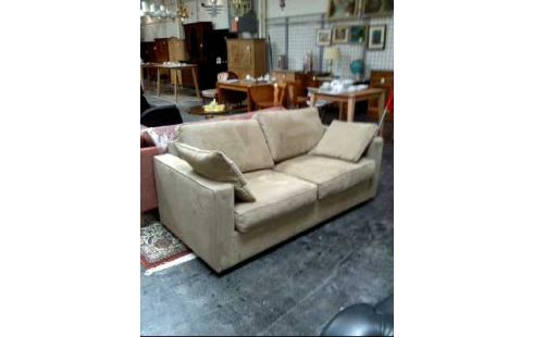 SCHLAFSOFA 2-SITZER WILDLEDEROPTIK BEIGE