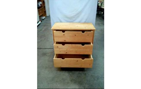 KOMMODE 3 SCHUBLADEN HOLZ HELL