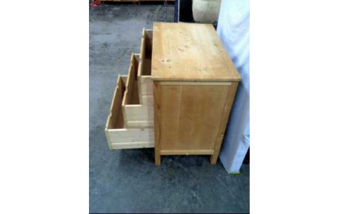 KOMMODE 3 SCHUBLADEN HOLZ HELL