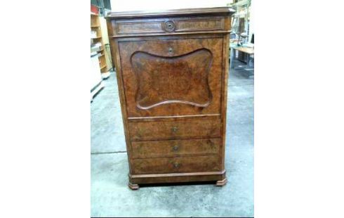 SEKRETÄR WURZELHOLZ NUSSB. AUFKL.BAR 4-SCH