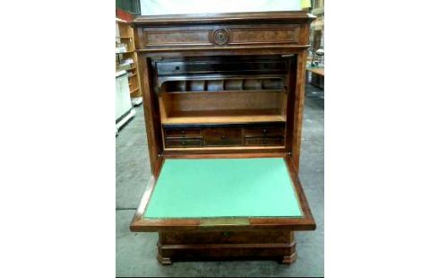 SEKRETÄR WURZELHOLZ NUSSB. AUFKL.BAR 4-SCH